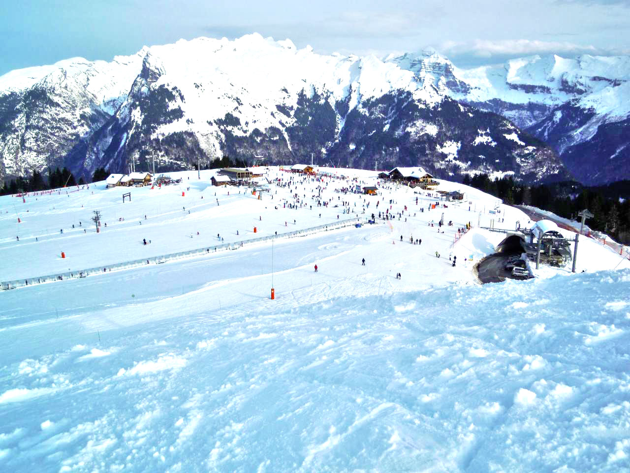 Vaste espace débutant à Samoëns 1600